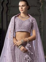 Lavender Premium Net Lehenga Choli